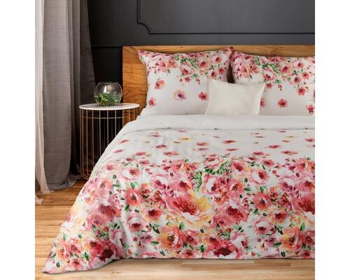 Obliečky na posteľ so vzorom kvetov zo saténovej bavlny - Spring 1
